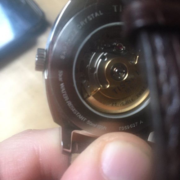 Lightly Used Tissot Dress Watch w/ Leather 'Croc' style band Automatic ETA 2824 - Picture 6 of 8